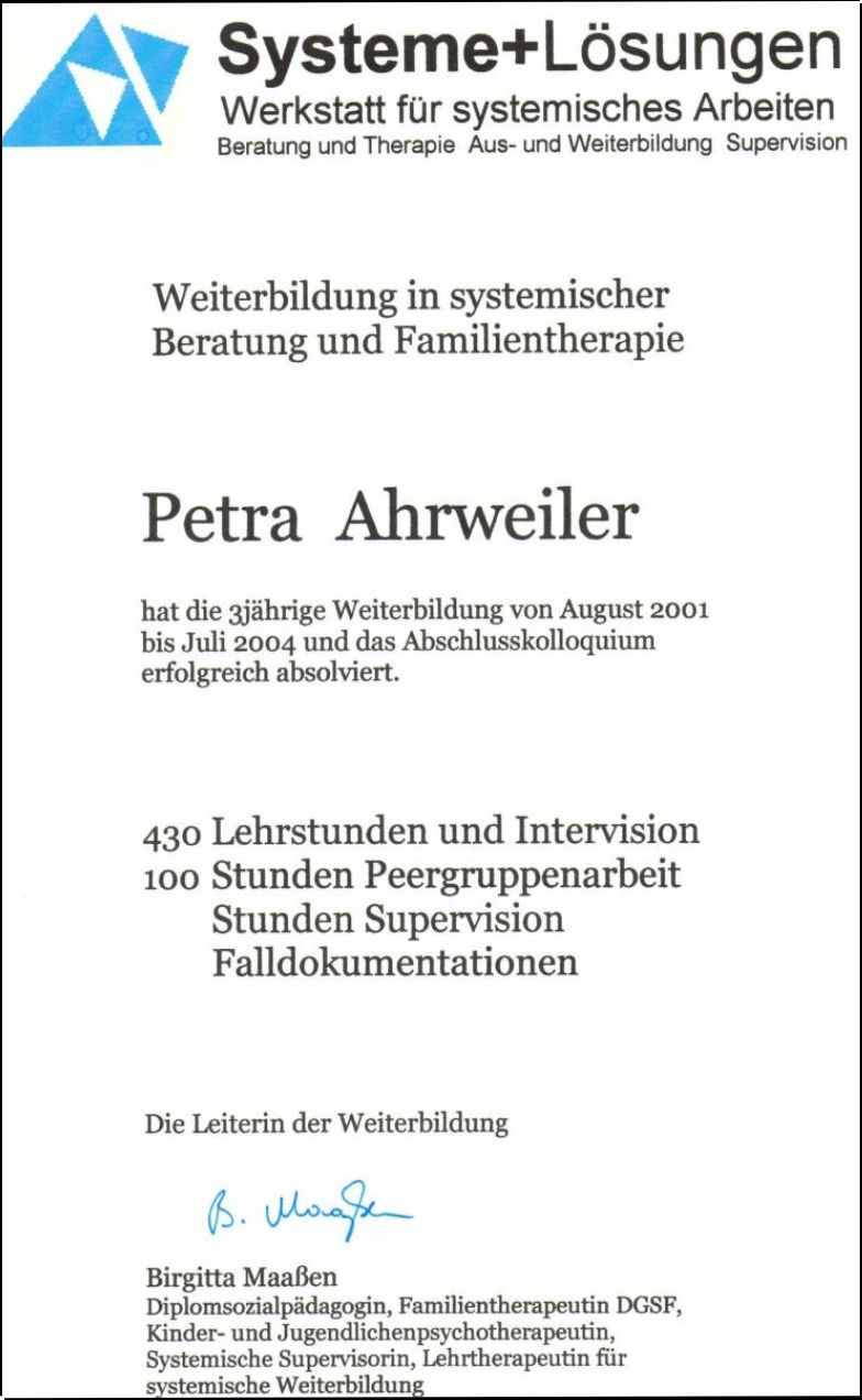 Familientherapeutin Petra Ahrweiler aus Grevenbroich