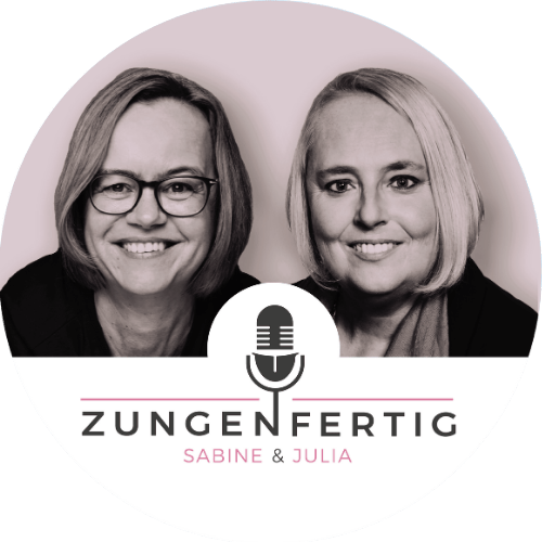 Lesbische-Podcasts-Zungenfertig-F-Bild Der Artikel lesbische Podcasts wurde im Juni 2025 um "Zungenfertig" erweitert, ein kleiner aber feiner Podcast von Sabine und Julia.